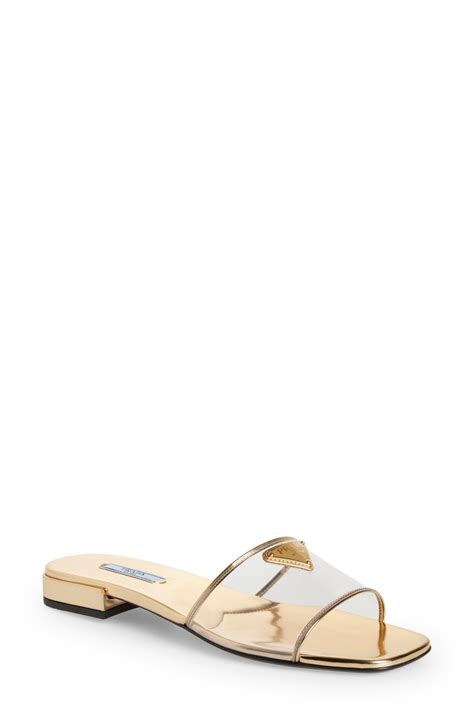 prada ciabatte clear slide sandal